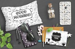 Coffe clipart black and white Product Image 8