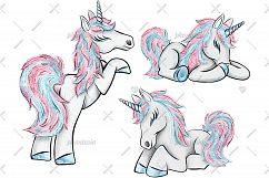 Winter Unicorn Cliparts Product Image 7