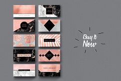 Rose Gold Marble Business Cards Bundle Product Image 8