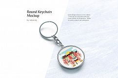 Round Keychain Mockup Product Image 1