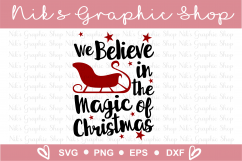 Believe Svg, Christmas Svg, Magic Svg, Christmas Magic Svg Product Image 2
