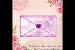 100 Watercolor Love Wedding Letter Envelope Clip Arts Product Image 4
