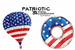 Patriotic Watercolor Illustrations Product Image 4