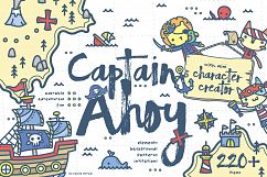 Captain Ahoy - Pirate Graphics for kids and boys Product Image 1