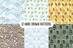 4 Panda Illustrations with 12 Hand Drawn Patterns  Product Image 3