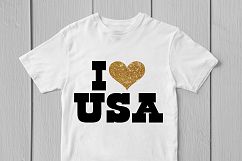 I Love USA - USA PATRIOTISM SVG EPS DXF PNG Cutting Files Product Image 3