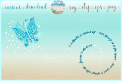 Butterfly to Remind Me Mandala Zentangle SVG Dxf Eps Png Product Image 1
