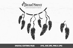 Dreamcatcher and Feathers SVG - Boho, Tribal Product Image 2