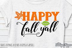Happy Fall Y&#039;all SVG, Happy Fall SVG, Fall, Autumn SVG, PNG Product Image 2