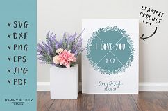 I Love You Wreath - SVG EPS DXF PNG PDF JPG Cutting File Product Image 3