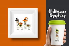 Cute Halloween Llama Clip art, Alpaca Graphics Product Image 3