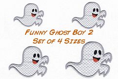Funny Halloween Ghost Boy 2 Embroidery Design Product Image 1