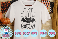 halloween, just a little batty, bat svg Product Image 1