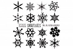 Snowflake Brushes - Christmas Snowflake Vectors Product Image 1