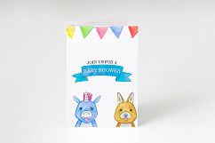 A6 A5 Greeting Card Invitation Mock up vertical psd Product Image 3