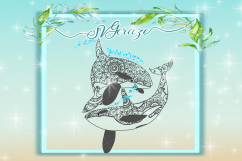 Orca Mandala SVG, Killer Whale Mandala Svg, Mandala SVG Product Image 1