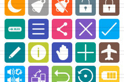 110 Mobile Interface Filled Round Corner Icons Product Image 2