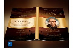 Sunset Funeral Program Photoshop Template Product Image 5