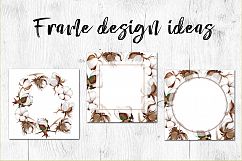 Cotton flowers PNG watercolor set Product Image 7