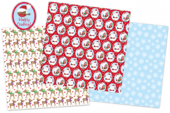 Christmas digital papers, Christmas patterns, Santa papers Product Image 5