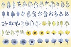 Watercolor set of yellow and indigo Product Image 2