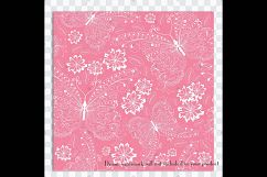 100 Seamless White Butterfly and Flower Digital Papers Product Image 4