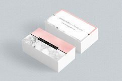 Rose Gold Pink Foil Marble Business Card Product Image 2