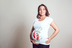 Pregnant Woman T-Shirt Mock-Up Product Image 6