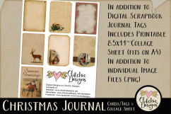Printable Christmas Tags - Vintage Christmas Journal Cards Product Image 2