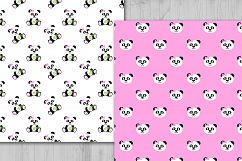 Panda Digital Paper, panda Boy Background, Animals Pattern, Zoo Background, Zoo Animals Pattern, Jungle Background, Panda Clipart. Product Image 3
