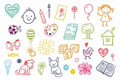 Children&#039;s drawing vector set Product Image 3