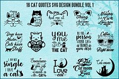 16 Cat Quotes SVG Design Bundle Vol 1 Product Image 1