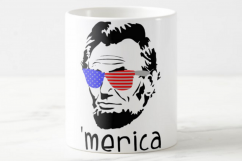 Abraham Lincoln Merica SVG 4th of July SVG USA SVG Product Image 3