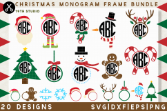 Christmas Monogram SVG Bundle | SVG DXF EPS PNG MB40 Product Image 1