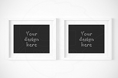 Set x2 white frame with matt mockup Product Image 1