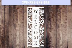 Welcome SVG Cut File, Door Hanger, Welcome Sign, DXF EPS PNG Product Image 1