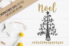 Nordic Noel Farmhouse Christmas SVG Cut File Product Image 1