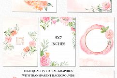 Blush cream. Floral watercolor clip art. Product Image 9