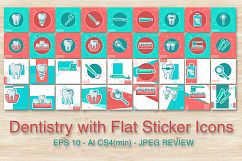 Dentistry with Flat Sticker Icons Product Image 2