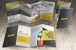 FOUR PANELS ACCORDION BROCHURE MOCKUPS Product Image 3