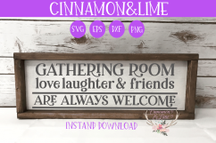 Gathering Room Fall Wood Sign SVG Product Image 1