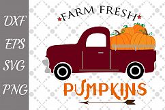 Pumpkin Truck Svg, FARM FRESH SVG, Pumpkin Svg Product Image 1