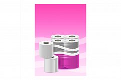 Toilet Paper Creative Promotional Poster Vector Product Image 1