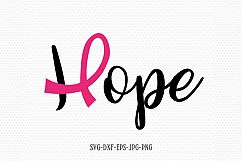 Hope svg, Cancer Ribbon SVG, Cancer Survivor svg Product Image 1