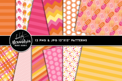 Summer Sweets Clipart Graphics &amp; Digital Paper Patterns Bundle Product Image 2