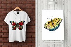Watercolor butterflies, eps and png Product Image 5
