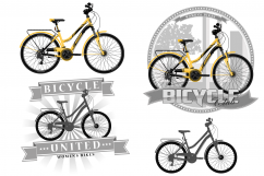 A bicycles of a certain type, on a symbolic background. Product Image 4