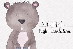 Cute Different Animals Watercolor Hand Painted Clipart Product Image 4