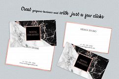 Rose Gold Foil Marble Business Card Product Image 3