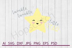 Star SVG, Twinkle Twinkle SVG, DXF File, Cuttable File Product Image 1